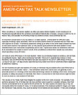 Ameri-Can Tax Talk Newsletter